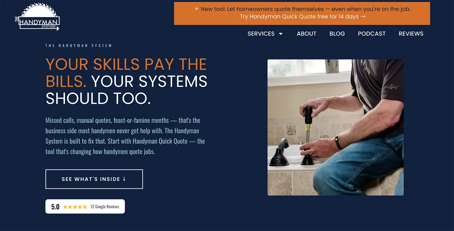 The Handyman System ads example