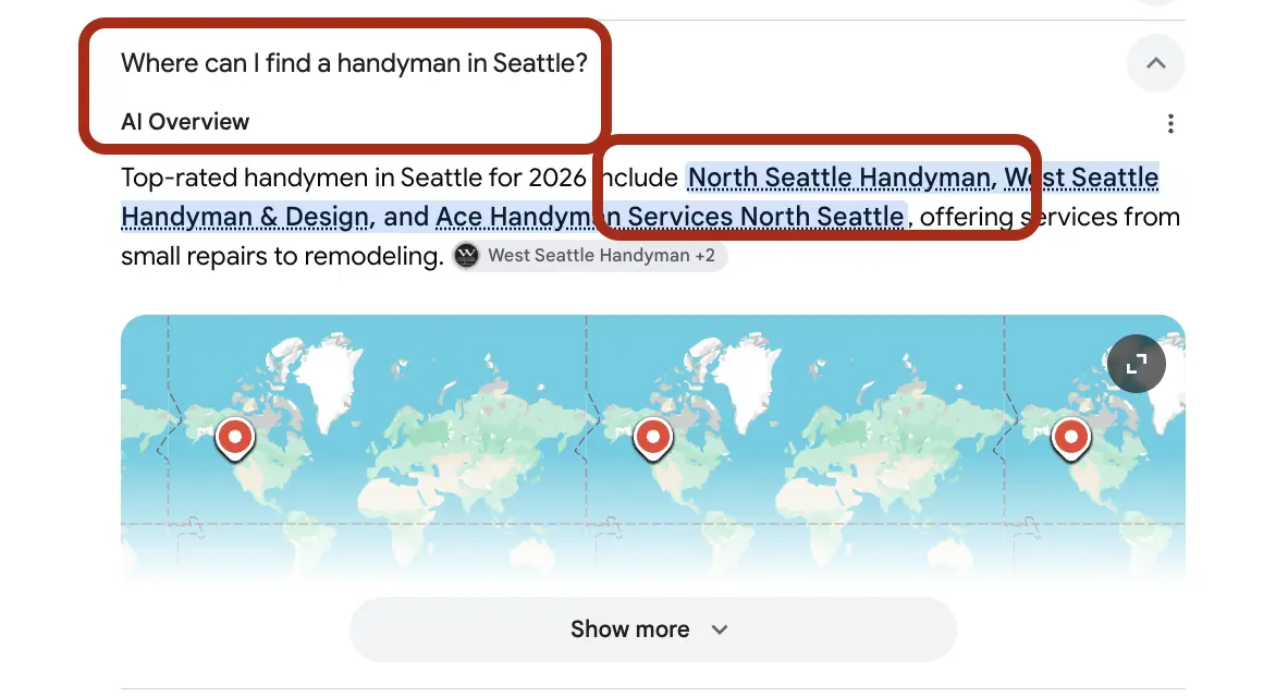 NSHM featured in AI Overview — second query